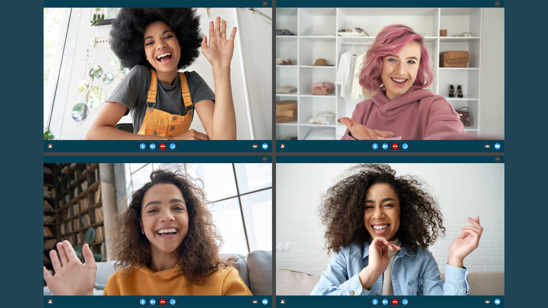 a diverse group of women engaging in meaningful conversations through virtual platform. It reflects connection, support, and the power of community in sustaining commitment and overcoming challenges.